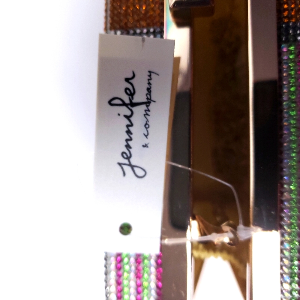 Money Bling Rhinestone Hard Case Clutch - Picture 7 of 15